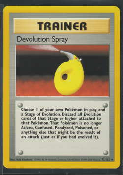 Pokemon Devolution Spray 72/102 Base Set 4th Print 1999-2000 Rare Vintage MP - Image 1