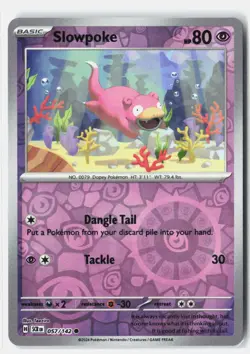 Slowpoke 57/142 Common Stellar Crown Pokemon Reverse Holo Near Mint Teeziro - Image 1