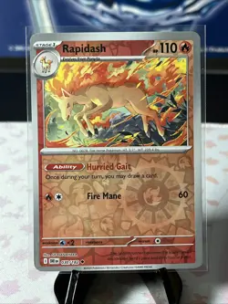 Pokemon TCG Rapidash 30/182 SV10 Destined Rivals Reverse Holo NM - Image 1