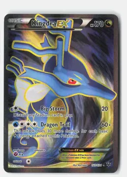 Kingdra EX 122/124 Ultra Rare Fates Collide Pokemon Holo MP Ryo Ueda - Image 1