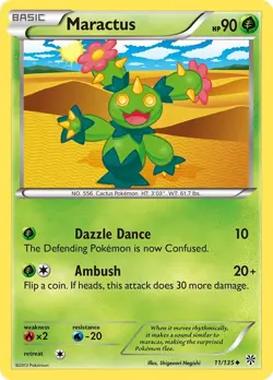 Maractus (11/135) Uncommon NM PLS Plasma Storm Pokemon TCG - Image 1