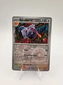 Pokemon TCG Aerodactyl Rare Reverse Holo- Scarlet and Violet 151, Near Mint - Image 1