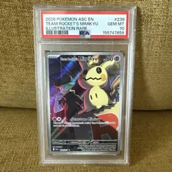 Pokemon Team Rocket's Mimikyu 238/217 Me: Ascended Heroes IR Holo EN PSA 10 - Image 1