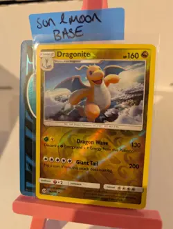 096/149 Dragonite Sun and Moon Base Reverse Holo Rare Pokemon - Image 1
