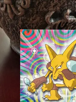 1999 Topps Pokemon TCG Alakazam #65 Blue Logo TV Animation Edition Series 1 - Image 2