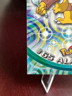 1999 Topps Pokemon TCG Alakazam #65 Blue Logo TV Animation Edition Series 1 - Image 5