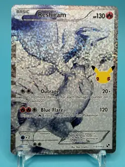 Pokemon TCG Reshiram 113/114 Celebrations Classic Collection Full Art Holo ENG - Image 1