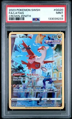 LATIAS 2023 Pokemon Sword Shield Crown Zenith #GG20 Galarian Gallery PSA 9 - Image 1