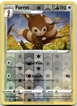 Furret 136/189 Uncommon Darkness Ablaze Pokemon tetsuya koizumi Reverse Holo NM - Image 1