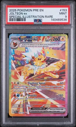 Jolteon Ex Special Illustration Rare Pokemon Prismatic Evolutions 153/131 PSA 9 - Image 1