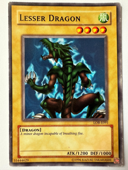Yugioh Lesser Dragon LOB-E091 Common Unlimited Lightly Played - Image 1