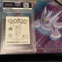 1999 Merlin Pokemon Gengar Prism #S15 PSA 9 Mint Vintage UK Sticker Card - Image 2