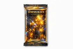 Crypto Trading cards - Genesis Block 3X Brand New Sealed Pack Collectible Cards - Image 1