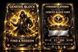 Crypto Trading cards - Genesis Block 3X Brand New Sealed Pack Collectible Cards - Image 2