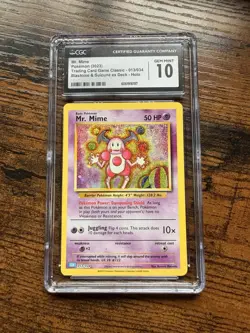 Pokemon TCG Mr. Mime #013/034 Classic Blastoise Deck Holo Card NM Condition - Image 1