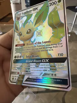 Pokemon TCG Leafeon GX Hidden Fates Shiny Vault Holo Card SV46/SV94 Nm/M - Image 2