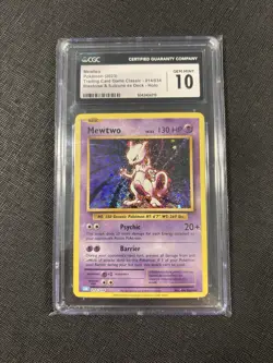 Mewtwo 014/034 Trading Card Game Classic Holo CGC 10 - Image 1