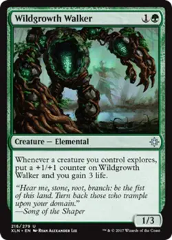 Slightly Played, English - 1 x MTG Wildgrowth Walker - Foil Ixalan - Image 1