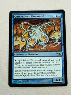 MTG FOIL Quicksilver Elemental Mirrodin Magic the Gathering - Image 1