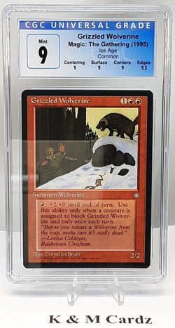 MTG - Ice Age - Grizzled Wolverine - Graded - CGC 9.0 - Vintage - Image 1