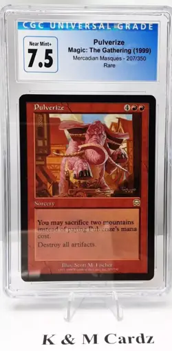 MTG - Mercadian Masques - Pulverize - Graded - CGC 7.5 - Image 1