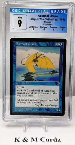 MTG - Mirage - Azimaet Drake - Graded - CGC 9.0 - Image 1