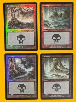 MTG SWAMP (Foil) (x4) Invasion (OldManMTG 011-909) - Image 1