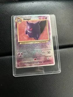 Gengar 5/62 Fossil Holo Rare Holo 80 HP English 2000 Wizards Pokemon TCG - Image 1
