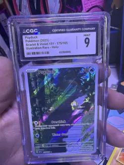 CGC 9 Psyduck 175/165 Illustration Rare Scarlet & Violet 151 Pokemon Holo - Image 1