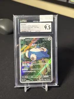 CGC 9,5 Mint + Snorlax AR 181/165 SV2a Pokemon Card 151 Pokemon Card 2023 - Image 1