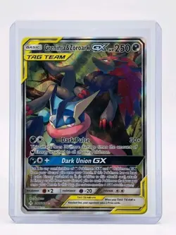 Greninja & Zoroark GX 201/214 Full Art Ultra Rare Tag Team Pokemon NM... - Image 1