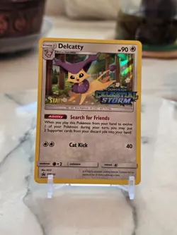 Pokemon TCG Delcatty - (Prerelease) [Staff] SM132 Sm Holo Near Mint - Image 1