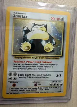 Pokemon Holo Snorlax 11/64 Jungle NO SYMBOL ERROR Wotc 1999 - Image 1