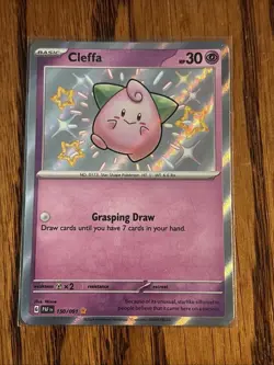 CLEFFA 150/091 SHINY RARE PALDEAN FATES POKEMON NEAR MINT - Image 1