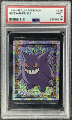 1999 Pokemon Merlin Gengar Prism S15 PSA 9 Mint - Image 1