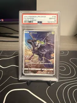 Pokemon S8b VMAX Climax Full Art Holo PSA 10 Zekrom 195/184 Japanese 2021 - Image 1