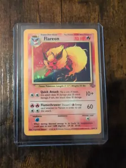 Flareon Holo Jungle Unlimited 3/64 Played Pokemon TCG - Image 1