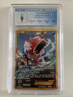 GYARADOS EX 123/122 SECRET FULL ART 2016 BREAKPOINT CGC 9 Mint Pokemon TCG - Image 1