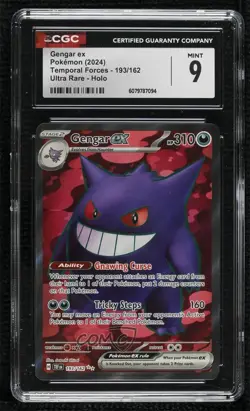 Gengar ex Ultra Rare Pokemon Scarlet & Violet: Temporal Forces TEF CGC 9 Mint - Image 1