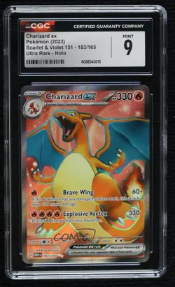 Charizard ex Ultra Rare Pokemon Scarlet & Violet 151 MEW CGC 9 Mint - Image 1