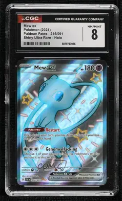 Shiny Ultra Rare - Mew ex Pokemon Scarlet & Violet Paldean Fates PAF CGC 8 - Image 1