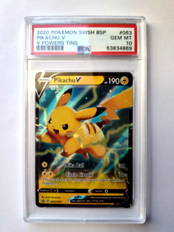 2020 Pokemon SWSH Promo HOLO Pikachu V #SWSH063 - PSA 10 Gem Mint - Image 1