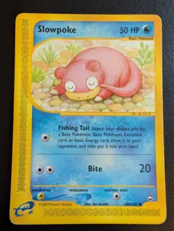 Pokemon Slowpoke 108/147 Aquapolis Common Non-Holo E-Reader 2002 TCG MP - Image 1