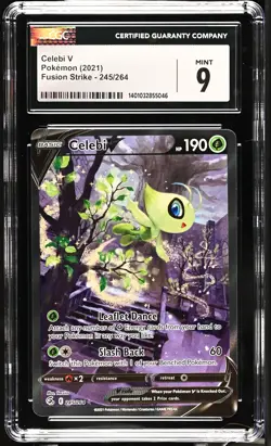 Celebi V 245/264 Ultra Rare Holo Fusion Strike Pokemon CGC 9 Mint - Image 1