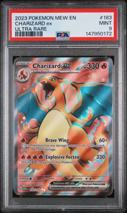 2023 POKEMON MEW EN-151 ULTRA RARE #183 CHARIZARD EX PSA 9 - Image 1