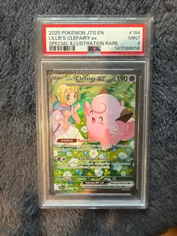 2025 Pokemon Journey Together Lillie's Clefairy ex #184/159 PSA 9 GEM MINT - Image 1