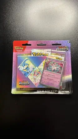 Pokemon TCG: Prismatic Evolutions 3-Pack Blister Tech Sticker Collection Sylveon - Image 1