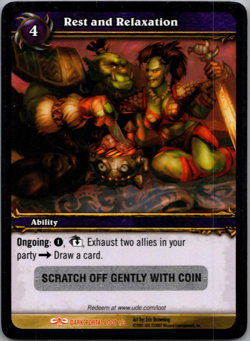 World of Warcraft Rest and Relaxation Loot Card Unscratched LP - Image 1