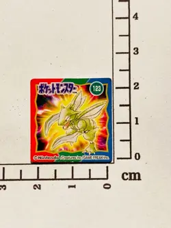Scyther Pokemon Minimi Card flake No. 123 Vrey Rare Japan Nintendo F/S - Image 2