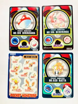 Pokemon Seal dass Card Lot 4 Sticker Game Very Rare From Japan BANDAI F/S - Image 1